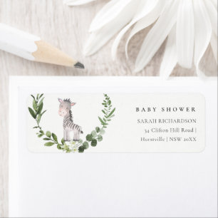 Niedliche Zebra Foliage Wreath Babydusche