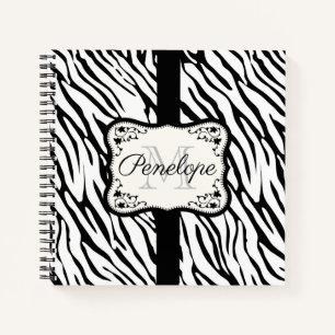 Niedliche Zebra Print Notizbuch