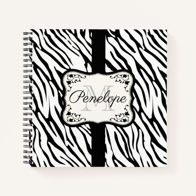 Niedliche Zebra Print Notizbuch (Vorderseite)