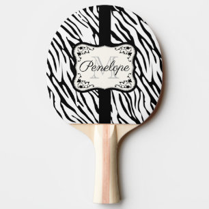 Niedliche Zebra Print Tischtennis Schläger