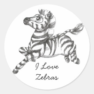 Niedliche Zebra Stickers