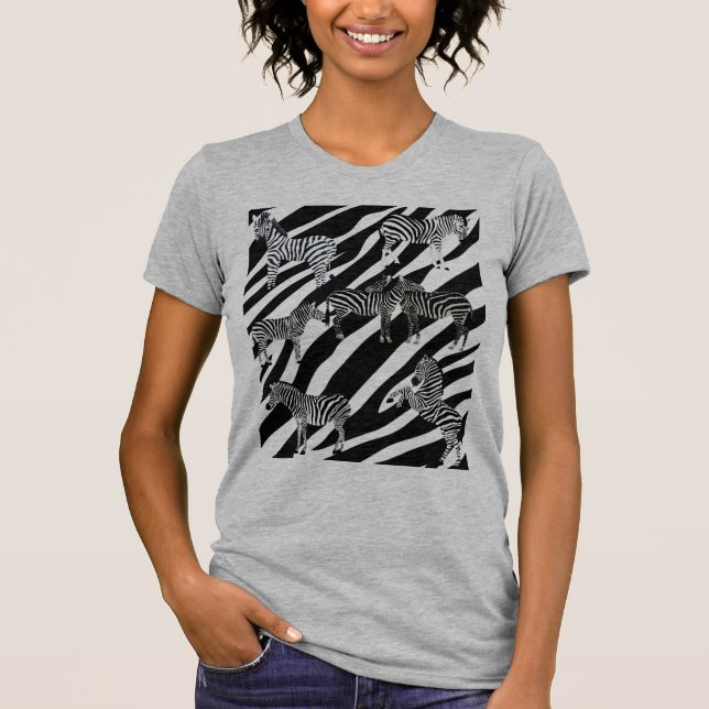 Niedliche Zebra-Streifen T-Shirt (Vorderseite)