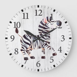 Niedliche Zebra-Wall-Uhr Große Wanduhr