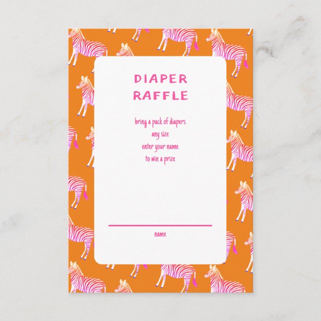 Niedliche Zebras Babydusche Begleitkarte (Vorderseite)