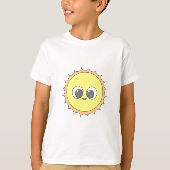 Niedliche Zeichnend Sonne T-Shirt (Vorderseite)
