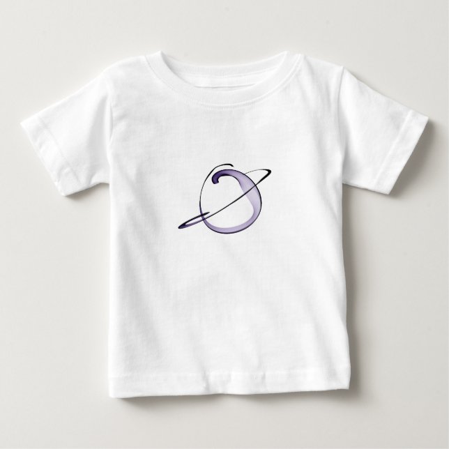 niedliche Zeichnung kleiner Planet Baby T-shirt (Vorderseite)