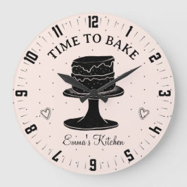Niedliche Zeit, um Bäcker Personalisiert Küche zu  Große Wanduhr
