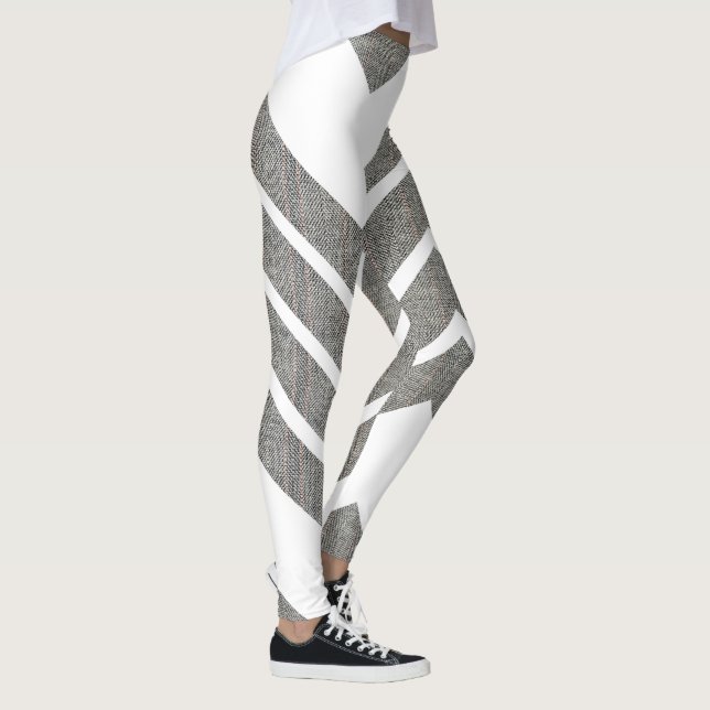 Niedliche Zickzack Zigzag-Muster-Farbgebung Leggings (Rechts)