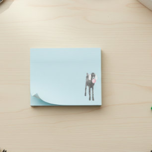 Niedliche Ziege mit rosa Kaugummi Post-it Klebezettel