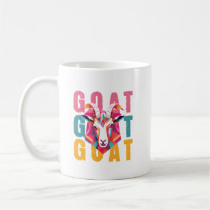 Niedliche Ziegenkunst minimalistisch Kaffeetasse