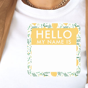 Niedliche Zitronen Hallo mein Name ist Aufkleber