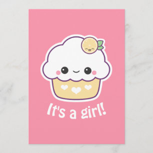 Niedliche Zitronen-Kuchen-Baby-Duschen-Einladungen Einladung