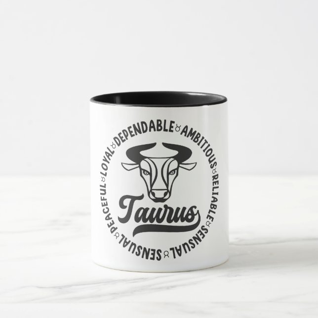Niedliche Zodiakzeichen/Taurus Tasse (Zentrum)