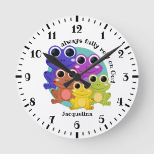 Niedliche Zollabfertigung setzt auf GOD Christlich Runde Wanduhr