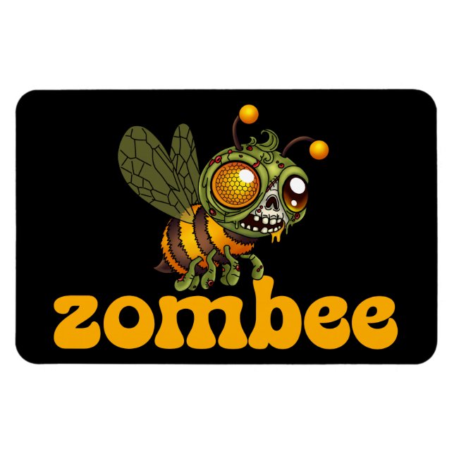 Niedliche Zombie-Biene Magnet (Horizontal)