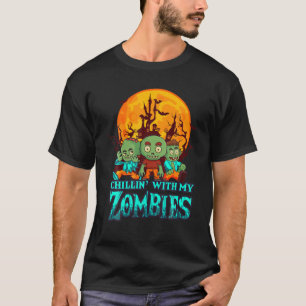 Niedliche Zombies Halloween Kinder 2021 Kinder mit T-Shirt