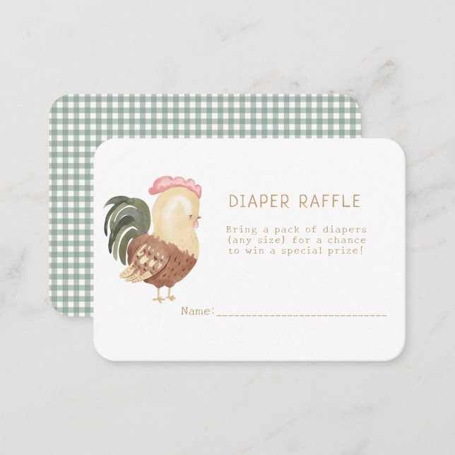 Niedliche Zuchttiere Barnyard Diaper Tombola Begleitkarte (Von Creator hochgeladen)
