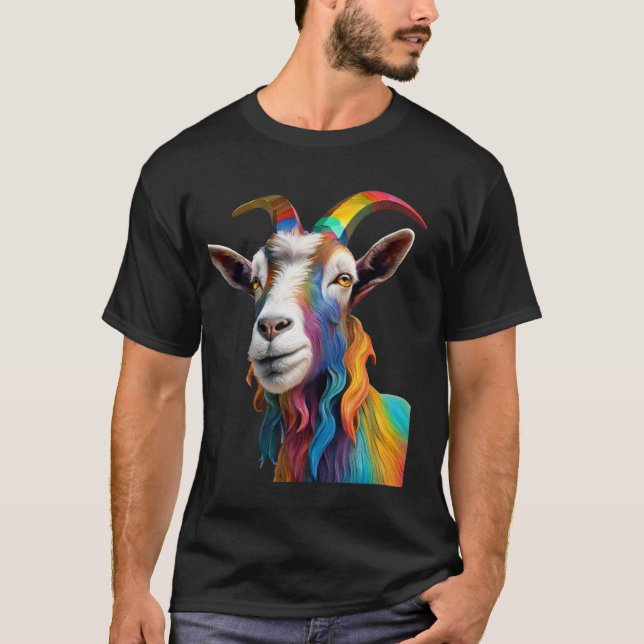 Niedliche Zuchtziege Billy Goat Farm Yard T Shirt (Vorderseite)