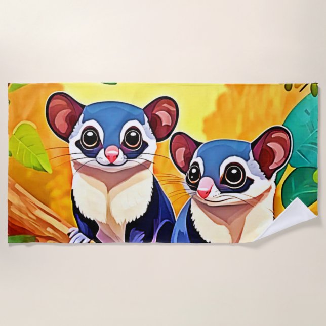 Niedliche Zuckerkleider Strandtuch (Vorderseite)