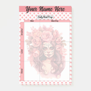 Niedliche Zuckerkulose Tagesmahlzeit Post-it Klebezettel