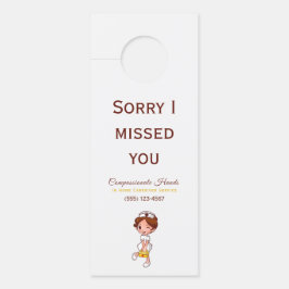 Niedliche Zuhause-Krankenversicherungskarte Türanhänger