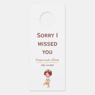 Niedliche Zuhause-Krankenversicherungskarte Türanhänger