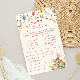 Niedliche Zwei-Bunny-Wildblume Kinderdusche Vorher Flyer