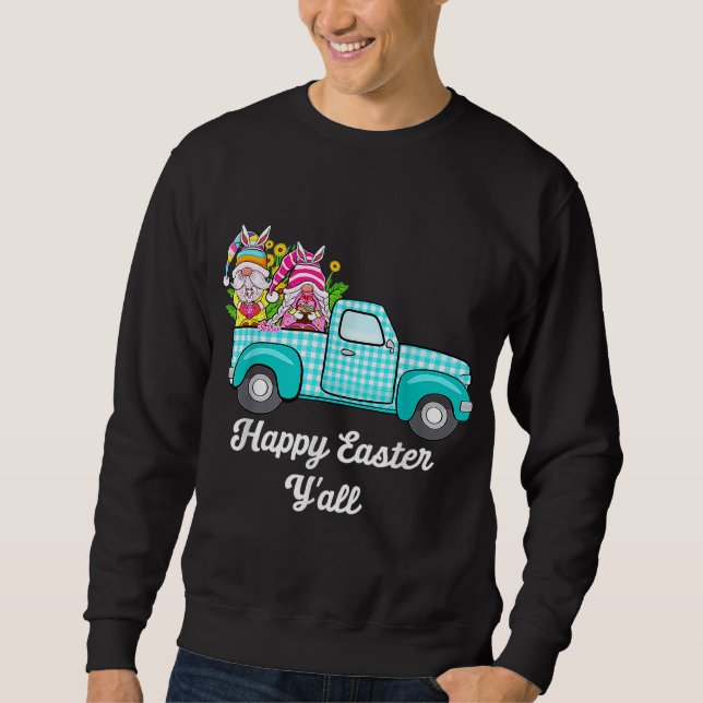Niedliche Zwerge mit Bunny Oars Egg Jagdfahrzeug O Sweatshirt (Vorderseite)