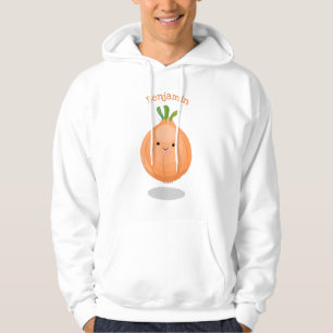 Niedliche Zwiebelgrün-Cartoon-Abbildung Hoodie