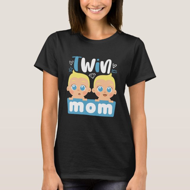 Niedliche ZwillingsMama der Baby Boys Cool Mama Mo T-Shirt (Vorderseite)