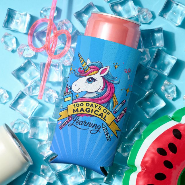 Niedlichen 100 Tage Magische Schulbildung Selters Dosenkühler (In Situ Sommer)