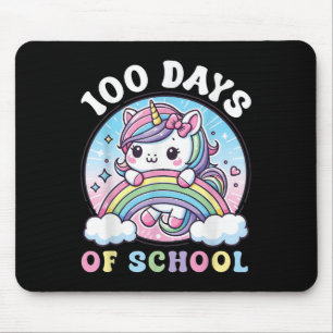 Niedlichen 100 Tage Schulmädchen Einhorn 100. Mousepad