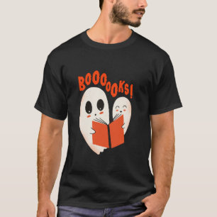 Niedlichen 2 Ghosts Reading Books Halloween Bookwo T-Shirt
