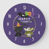 Niedlichen Halloween Cat, Bat & Mummy Boo