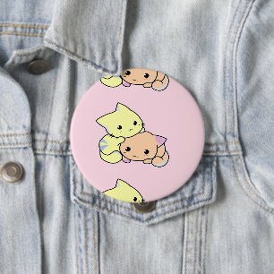 Niedlichen kleine Kätzchen in Rosa Button