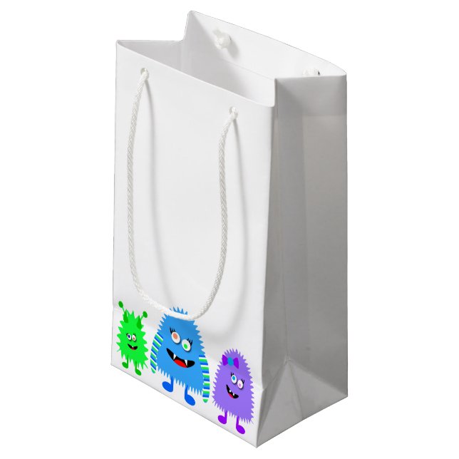 Niedlichen kleine Monster Geschenktüte (Vorderseite Schrägansicht)