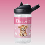 Niedlichen Löwen tragen den Namen mit Sternen Kind Trinkflasche<br><div class="desc">CamelBak Eddy® Wasserflasche für Kinder. Personalisieren mit einem Namen. Diese Wasserflasche hat einen niedlichen Löwen mit Sternen in den Farben Rosa und Weiß.</div>