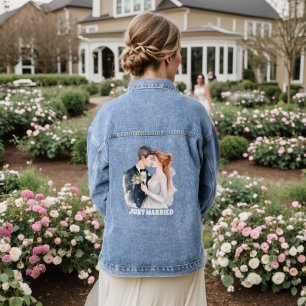 Niedlichen nur Ehepaare fügen Text Denim Jacket Jeansjacke