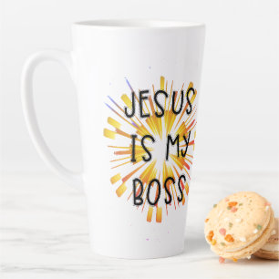 Niedlichen Personalisierten JESUS IST MEIN BOSS Milchtasse