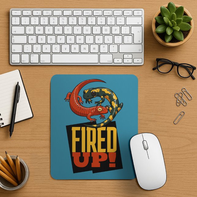 Niedlichen Salamander sind aufgewacht! Motivierend Mousepad (Von Creator hochgeladen)