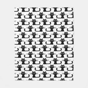 Niedlichen schwarzen Haustier-Katzen-Liebhabers Fleecedecke