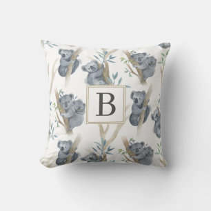 niedlichen Tiere Koala Mit Monogramm Baby Kinderzi Kissen