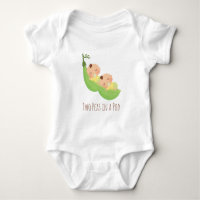 Niedlichen Twins Zwei Erbsen in einem pod Baby T-S