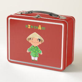 Niedlichen Vietnamesen "Xin Chào"! Red Lunch Box