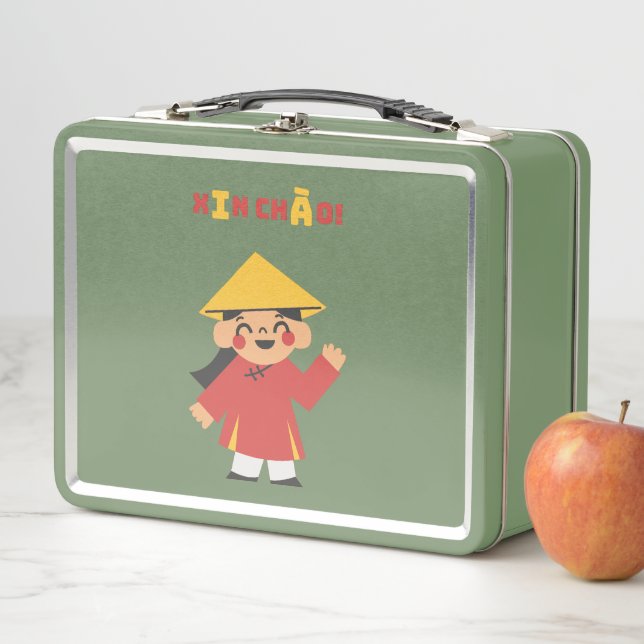 Niedlichen Vietnamesen "Xin Chào"! Red Lunch Box (Beispiel)
