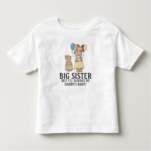 Niedlichen zwei Teddy Bears Big Sister/Daddy's Bab Kleinkind T-shirt