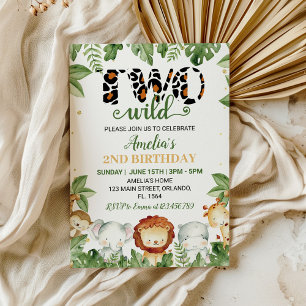 Niedlichen zwei Wildtiere zum Geburtstag Einladung