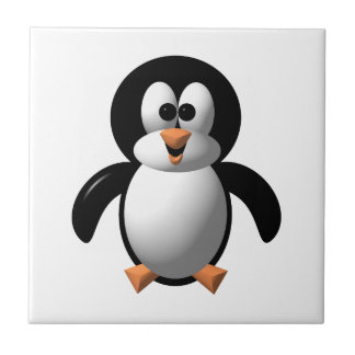 Niedlicher 3-D-Look Perky Pinguin Fliese