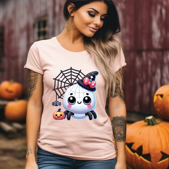 Niedlicher 3D-Halloween-Spider und Pumpkin-T - Shi Tri-Blend Shirt (Von Creator hochgeladen)