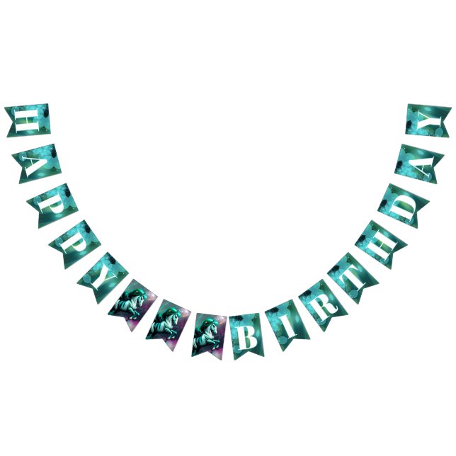 Niedlicher 3d Spirit Pony 24 Happy Birthday Bubble Wimpelkette (Alle)